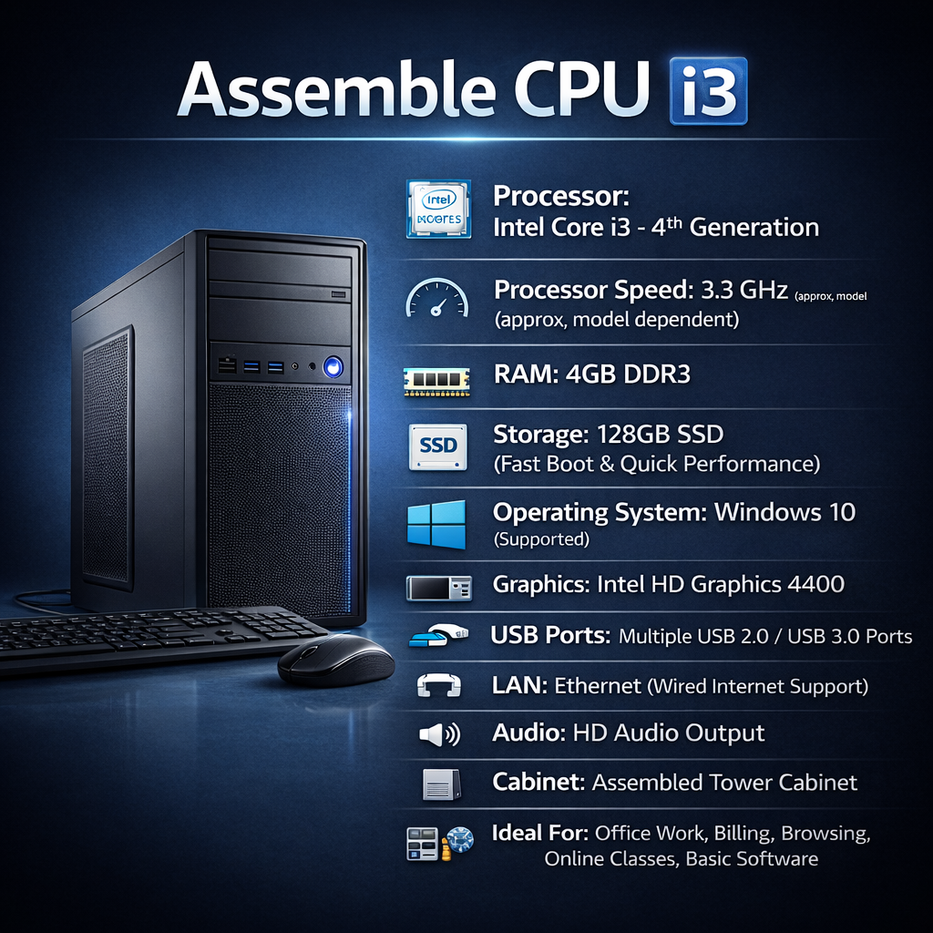 assembled cpu in lappywala store